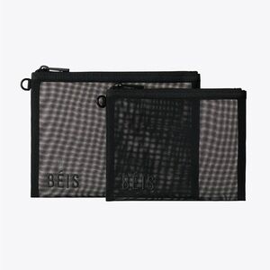 BEIS Black Mesh Duo Pouches! NWT!